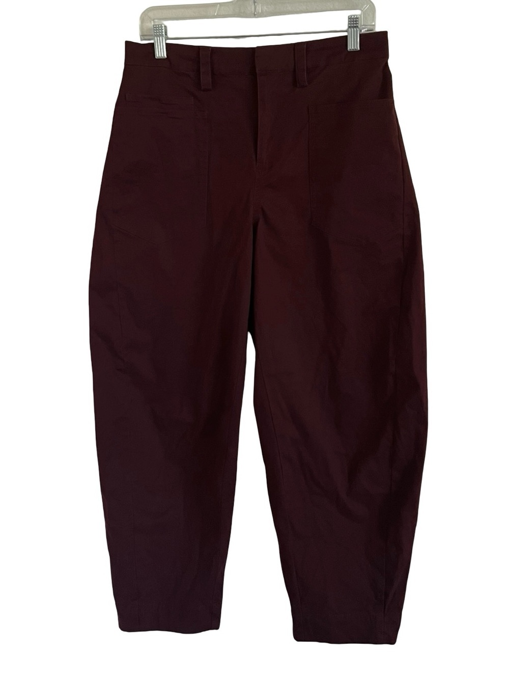 Ruti Slouchy Soft Twill Pants in Deep Burgundy Size 10